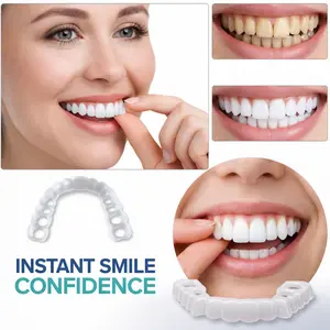 【3PC】 Instantly achieve a charming smile with dental veneers. Shape and beautify teeth - achieve a glossy finish. Natural and beautiful gap repair, teeth whitening kit, smile transformation.