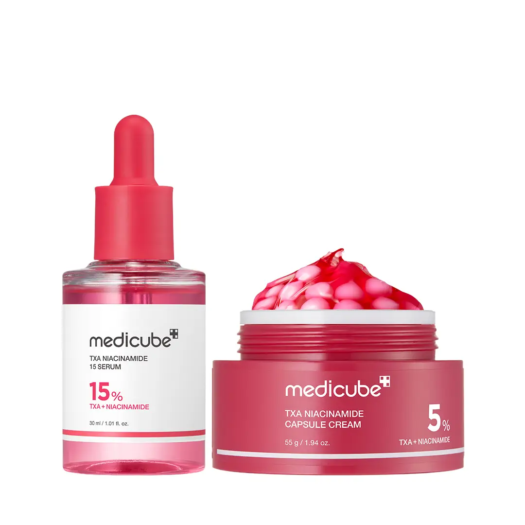 [medicube Official] TXA + Niacinamide Glow Duo | Tranexamic Acid, Niacinamide, Uneven Skin Tone, Korean Skincare, Glowy Skin