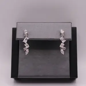 Sterling Silver Earrings - CZ Dangle Style