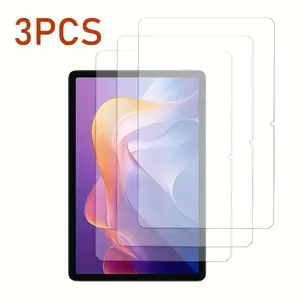 3-piece Xiaomi Redmi Pad 2nd Generation 11-inch 2025 Tempered Glass Screen Protector, - 9H Hardness, Scratch-resistant and Drop-resistant, High-quality Protection, HD Clarity, Fashionable Glossy Design