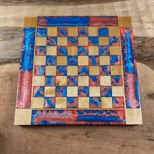 Cotton Candy Maple Wood Chess Board (INCLUDES PIECES)
