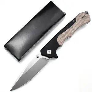 Stonewashed Stainless Steel Folding Knife, Must-Have Survival Gear for Outdoor Adventures