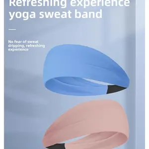 New Summer High Elastic Breathable Wide Yoga Fitness Sports Training Workout Headband, Absorbent Sweat Wicking Hair Tie Running Towel for Women Sweat Absorbing Headband Elastic Headbands