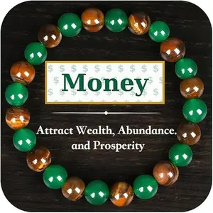 Women's 7.5 in Natural Stone Tiger Eye Stretch Bracelet, Feng Shui Products for Wealth & Money Attraction, Daily Wear Fashion Accessory, Ideal Gift for Sister/Best Friend (Birthday/Christmas)
