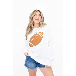 Game Day Glam Football Patch Sweatshirt