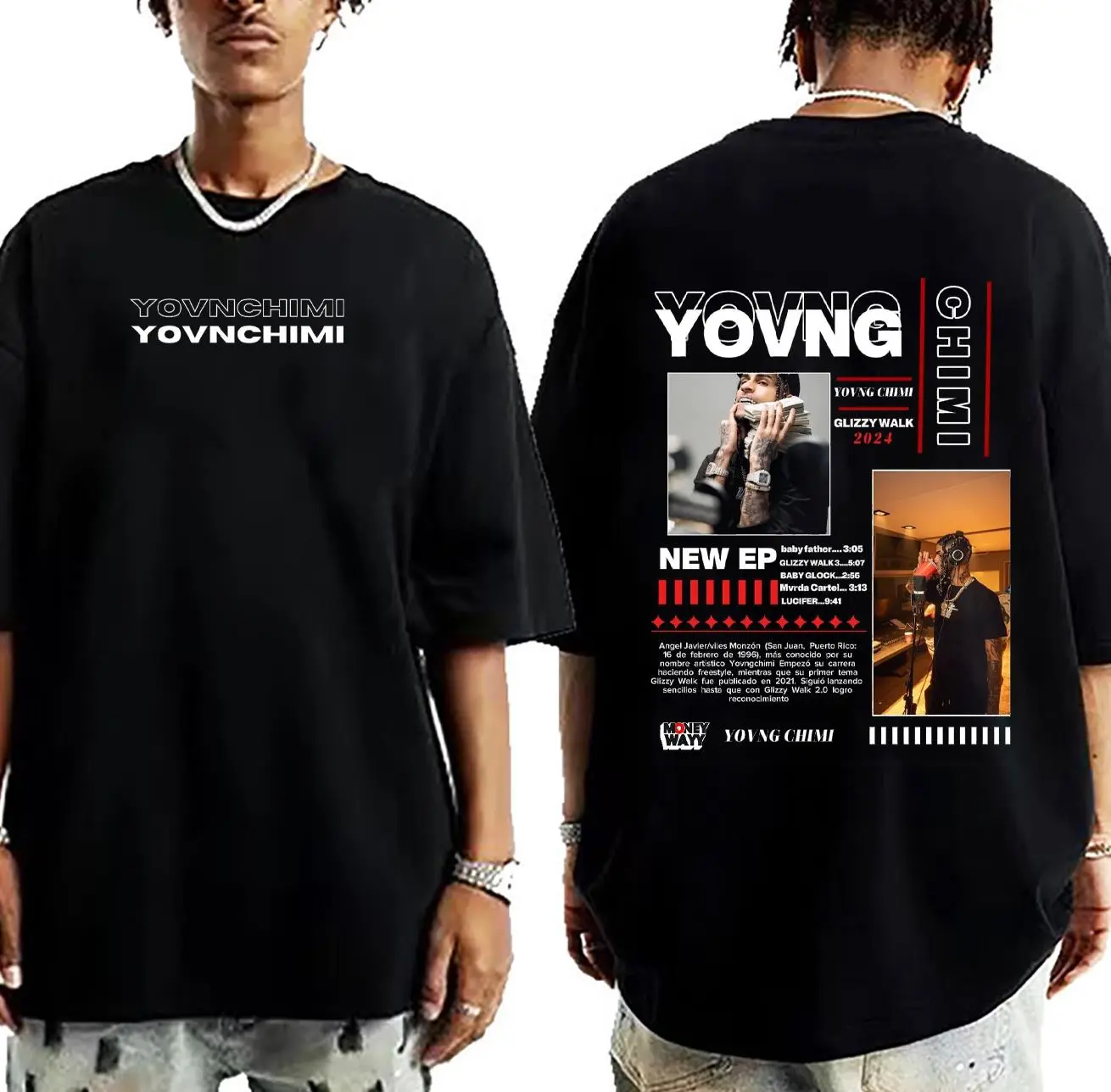 Yovngchimi Puerto Rican Latin Trap Urban Rap Graphic Shirt HY7184