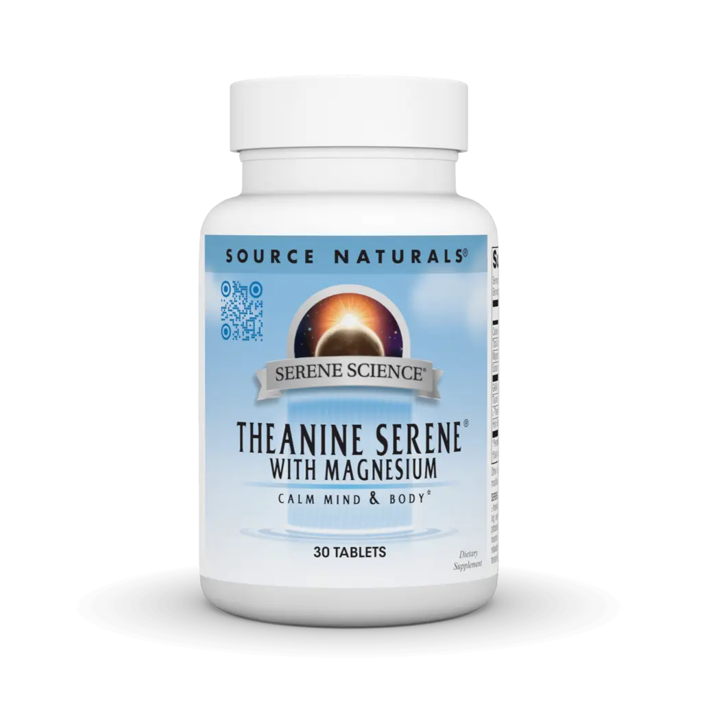Theanine Serene® with Magnesium | L-Theanine + Magnesium + GABA | Calm + Focus, No Grogginess