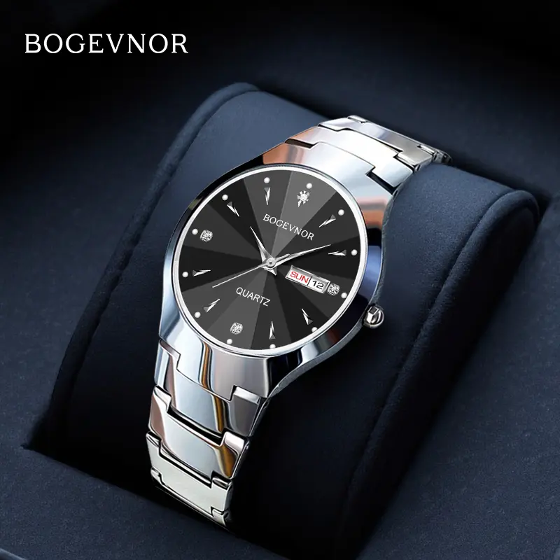 BOGEVNOR Men's Casual Business Disc Quartz Watch, Fashion Waterproof Watch, Party Everyday Clothing Decor, Trendy Versatile Watch, Trendy Exquisite Watch