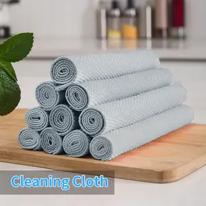 Microfiber Cleaning Cloth for Glass 5/10PK,Fish scale cloth,Grey, Lint Free Cloth Polishing Cleaning Rags, Stainless Steel Wipes, Barista Coffee Towel, Magic Cleaning Cloth for Glass, Windows, Mirrors, 11.8×15.7"