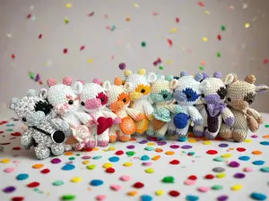 Crochet Colored Cows