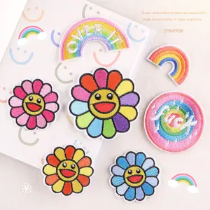 10pcs Colorful Embroidered Patches DIY for Clothes Hats Bags, Vintage Sew-on Badges for Repair or Decoration