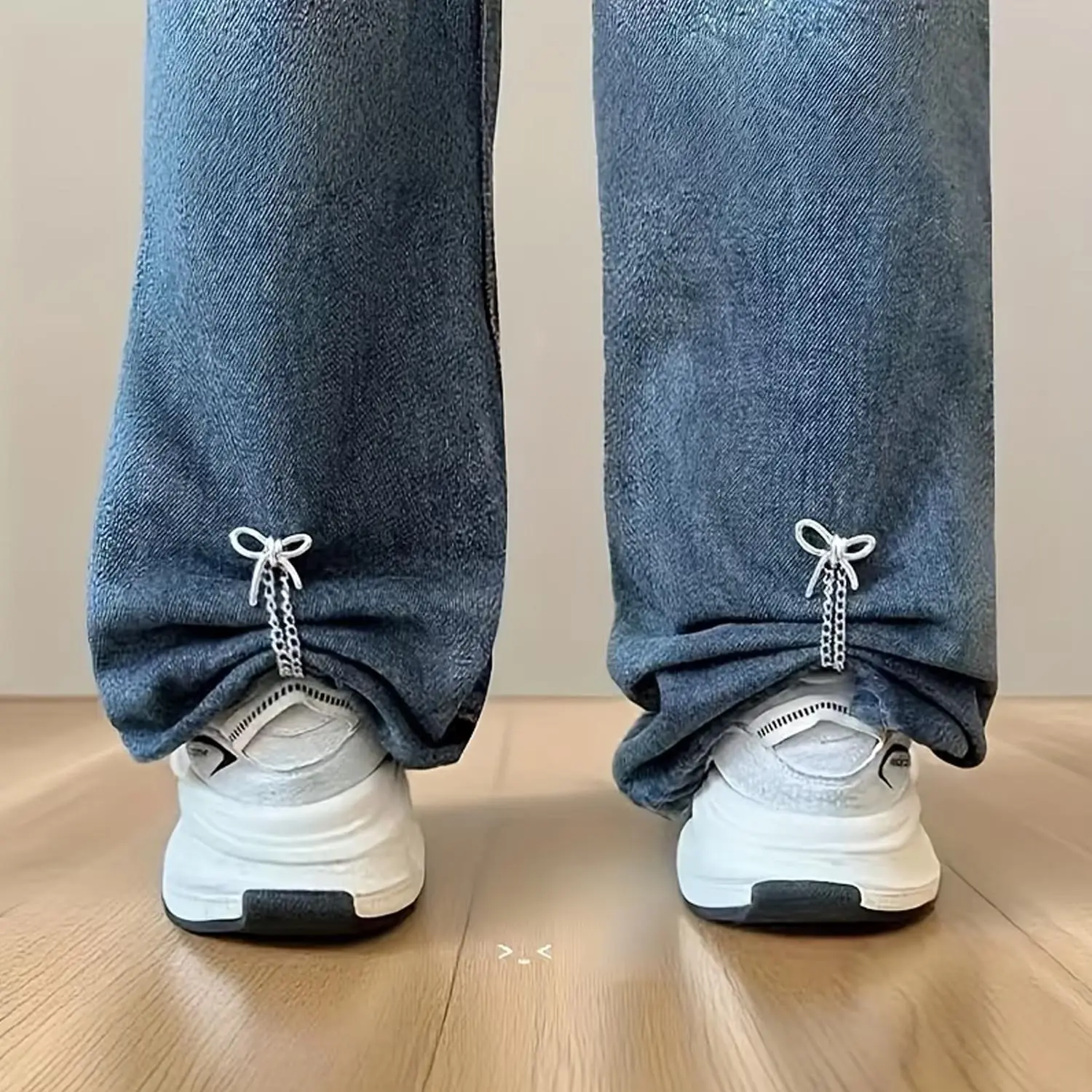 Pant Leg Fastening Clips for Chain-Lined Pants, Adjustable Button-Style Fastening, Durable Clothes Hemming Tool for Shortening Hem Length