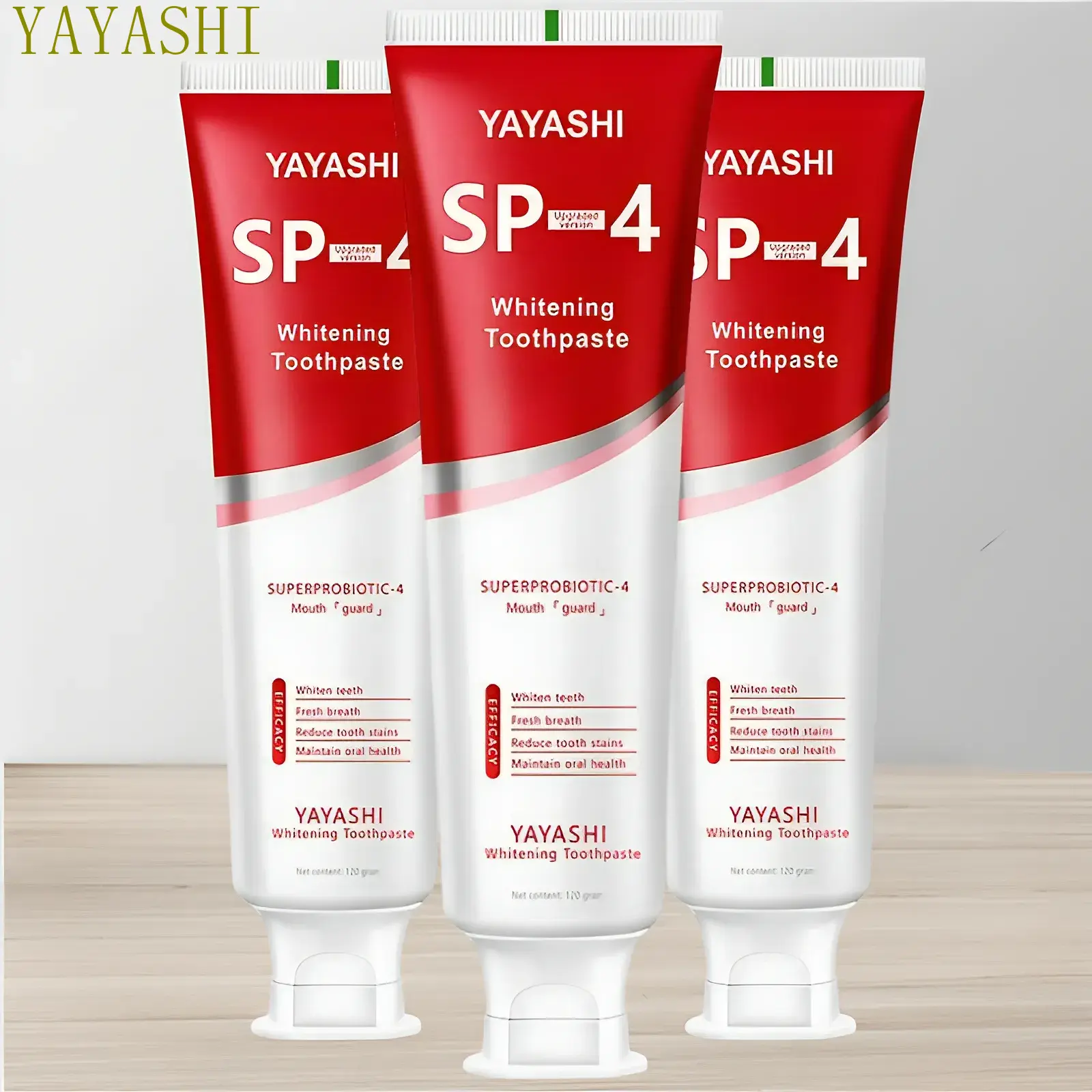 YAYASHI SP4 Probiotics Teeth Whitening,Helps Remove Surface Stains,Whitens Teeth,Deep Cleaning Care,Strengthens Tooth Enamel,Protects Against Cavities healthy whiten toothpaste pasta dental oral health natural oral, fluoride free