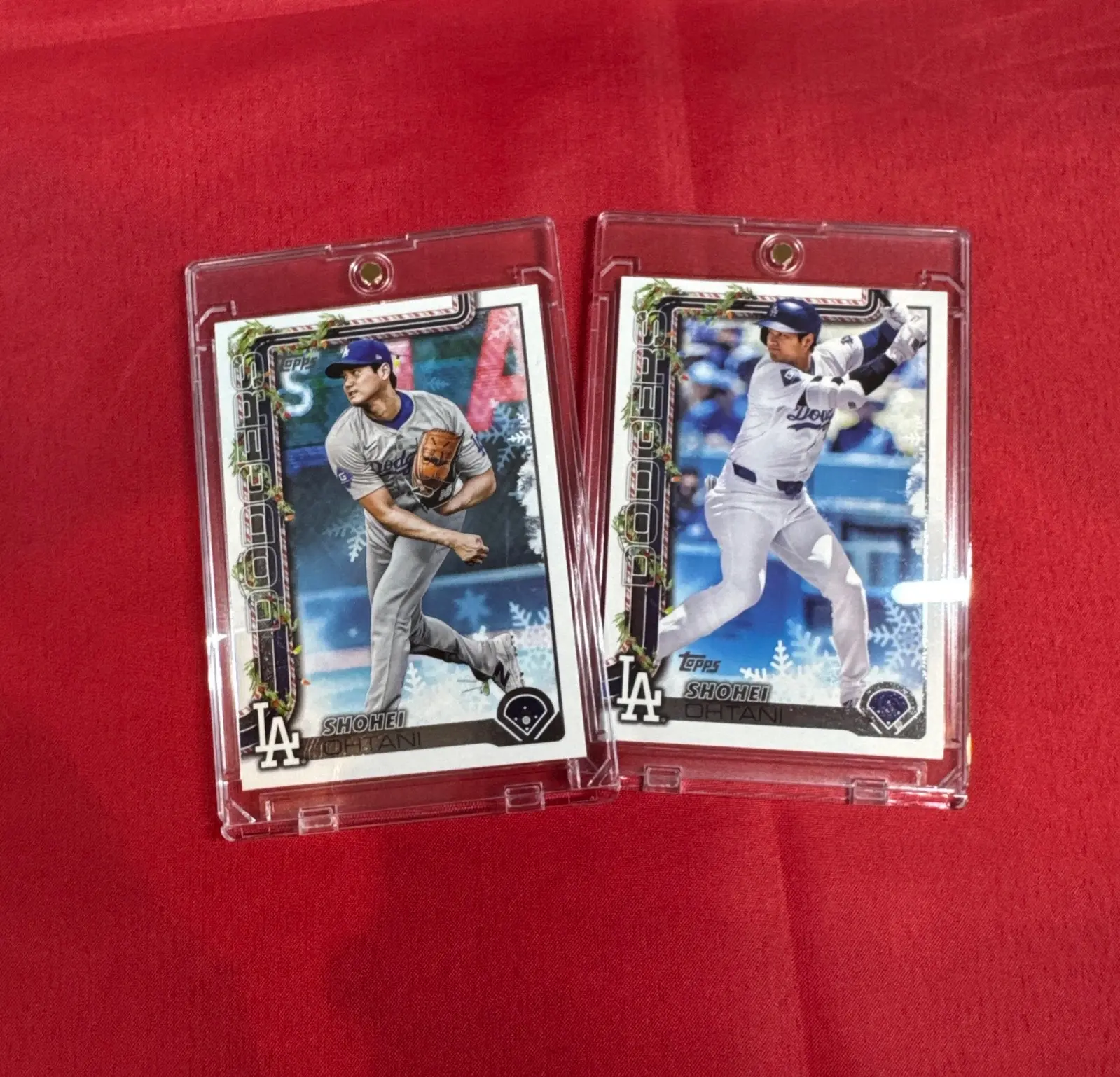 2023 Topps - Shohei Ohtani - Holiday Dodgers - 2 Card Lot
