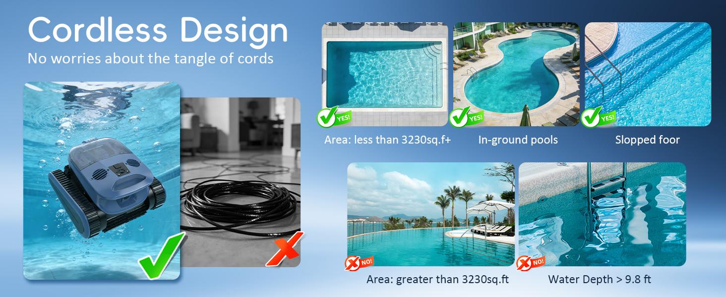 (2026 New) Robotic Pool Cleaner – SAT40