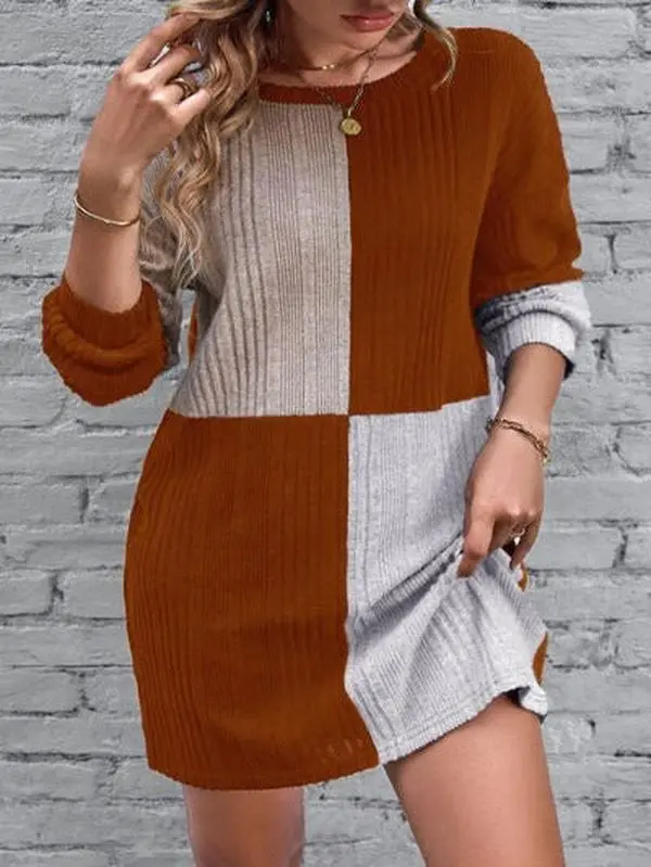 Check Me Out Long Sleeve Mini Sweater Dress