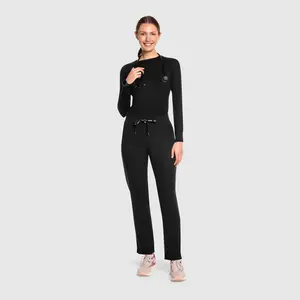 Selina Cargo Scrub Pants, Stretchy Medical Cargo Pants for Women, Scrubs Bottom Simple Design with Belt Detailing for Cargo Style - Plain Attribute