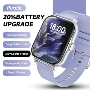 Newest Smartwatch Men Women Sports Watch 1.83‘’ HD Touch Screen Receive\Dial Calls Bluetooth Music \ Calculator Stopwatch For Android iOS Wearable Charging Colorful Silicone Device