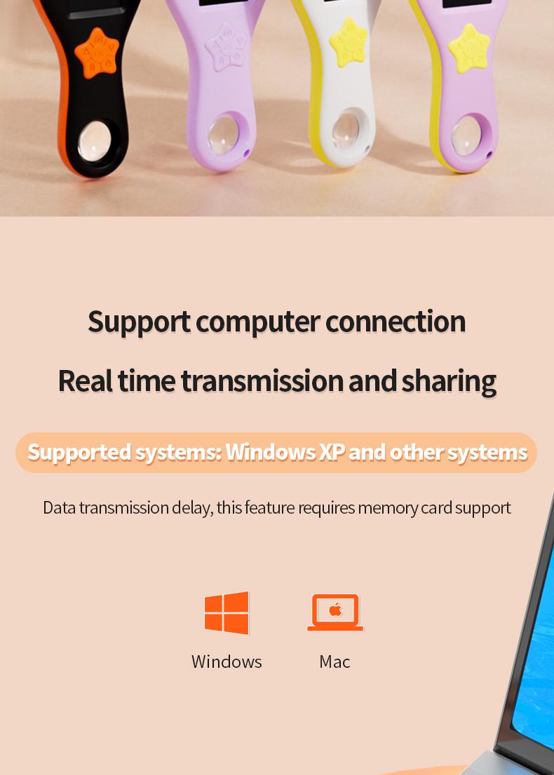 Early learning toy electronic magnifying glass. High-definition pixel images for children observing plants and insects, suitable for boys and girls aged 4–10. Mini handheld pocket digital microscope, easy to carry, fosters curiosity and a desire to explor