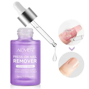 ALIVER Artificial Nail Removal Solution quickly removes artificial nails. It is suitable for use with brush-on gel polish, solid gel polish, and UV gel polish, making it an essential item for nail enthusiasts.