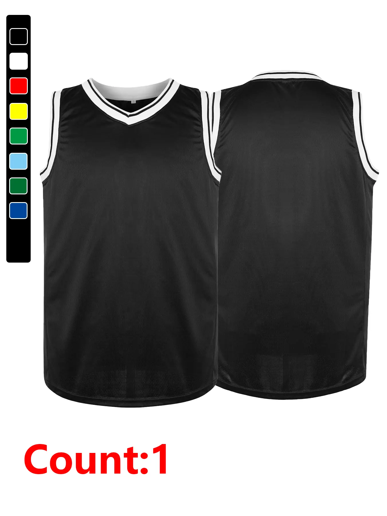 Men's Solid Color Basketball Jersey, Lightweight Jersey, Sweat-Wicking Polyester Fabric, Loose-Fit Sporty Style, Ideal for Outdoor Sports & Streetwear, Casual Sports Jersey, Sporty Sports Top