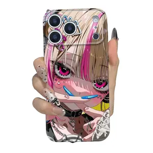 Pink Black Anime Girl Phone Case - Y2K Goth Aesthetic Protective Cover | For iPhone 17 Pro Max 16 15 14 13 12 PRO PLUS MAX  #JKFLKDM2 Cellphone Protection