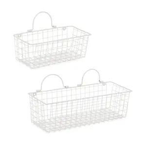 Design Imports Set/2 Asst Wire Wall Basket Design Imports Set/2 Asst Wire Wall Basket