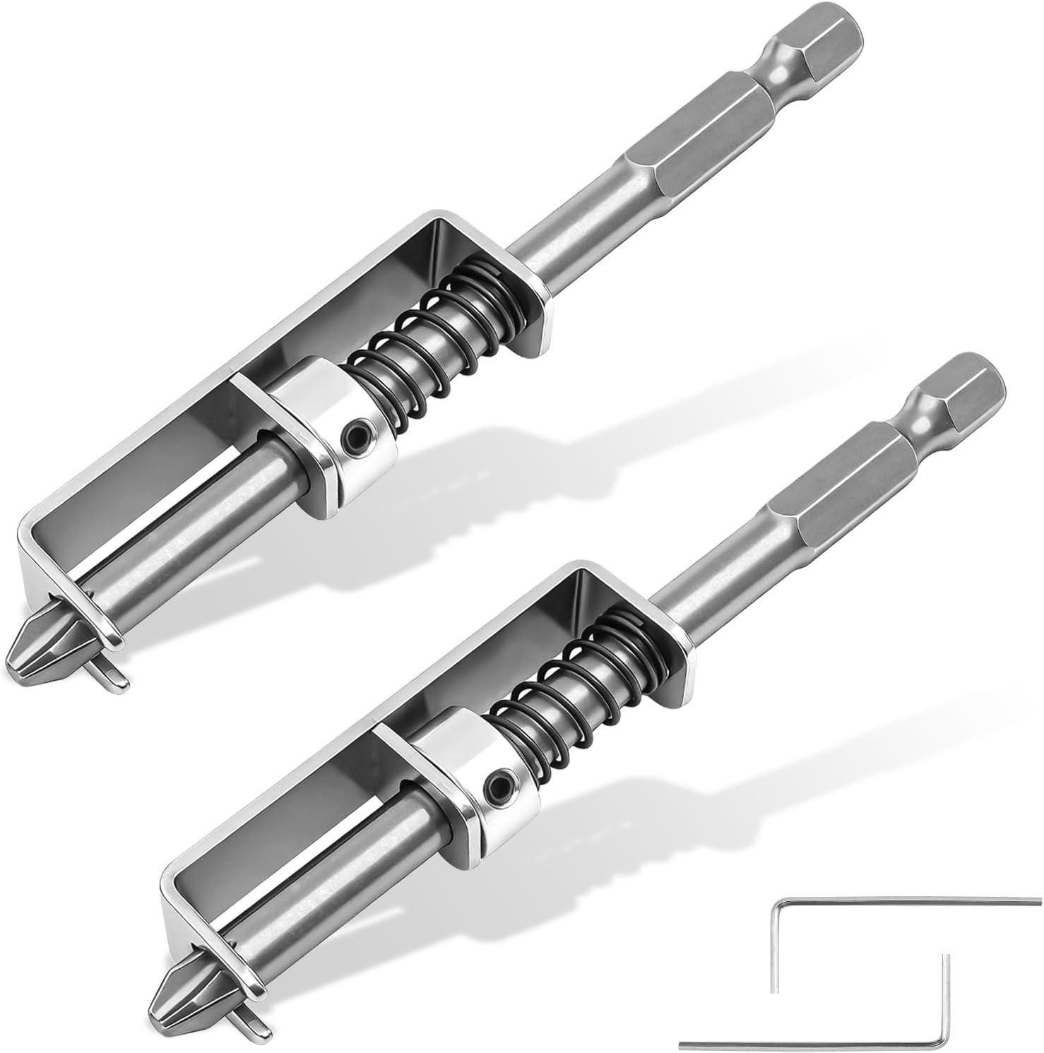 Spring-Loaded Screw Holder Bit, Professional Heavy-Duty Anti-Drop Screwdriver Bit for Single-Hand Operation, Universal Screw Retaining Tool Bit Holder for Electricians, Mechanics, Overhead Work, Home DIY Repair & Daily Maintenance