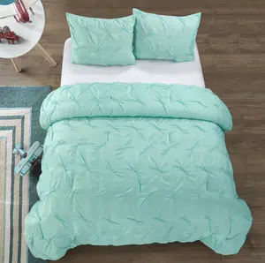 Heritage Club Pintuck Texture Knit-Like Solid Comforter Set - Soft Polyester Bedding Set, Machine Washable, Stylish for Kids