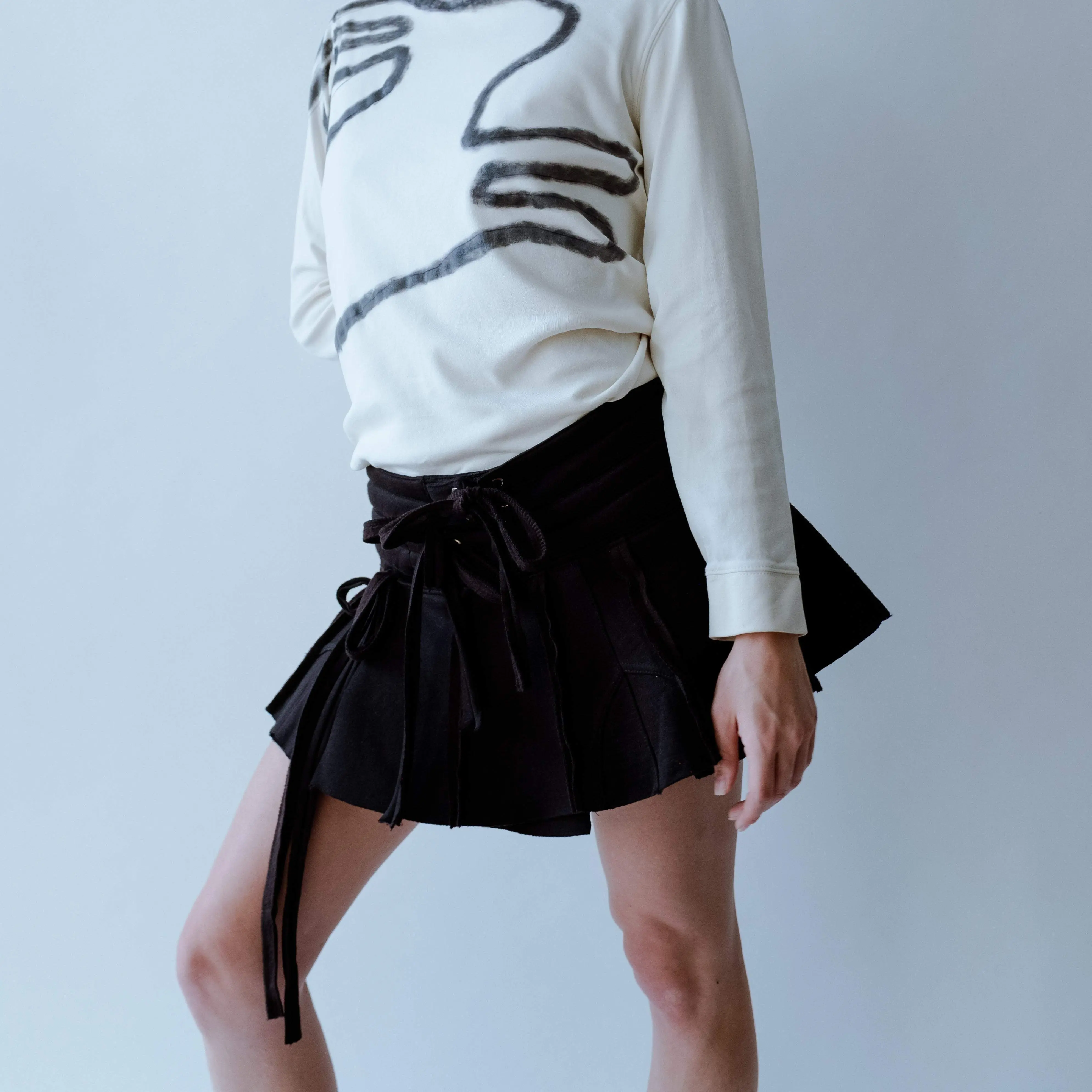 TRANSFORMED WRAP sweat skirt