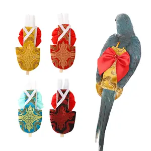 Cute Reusable Bird Hanfu Diaper 2Pcs - Soft Flight Suit for Parrot Outdoor Walking, Apparel for Cockatiel Budgie Conure Small Parrots