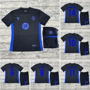 Barcelona Football Club Kit - Black Edition 2026 High-quality Fabric Soccer Jerseys Set with All Official Logos for Professional Matches J