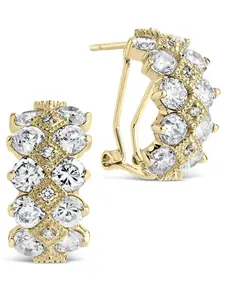 Lena CZ Hoop Earrings