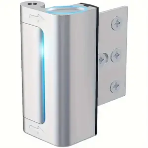 Metal Door Lock, Aluminum Alloy Hinge Bolt Night Lock, Anti-Theft Security System for In/outdoor Doors, No Drilling Required