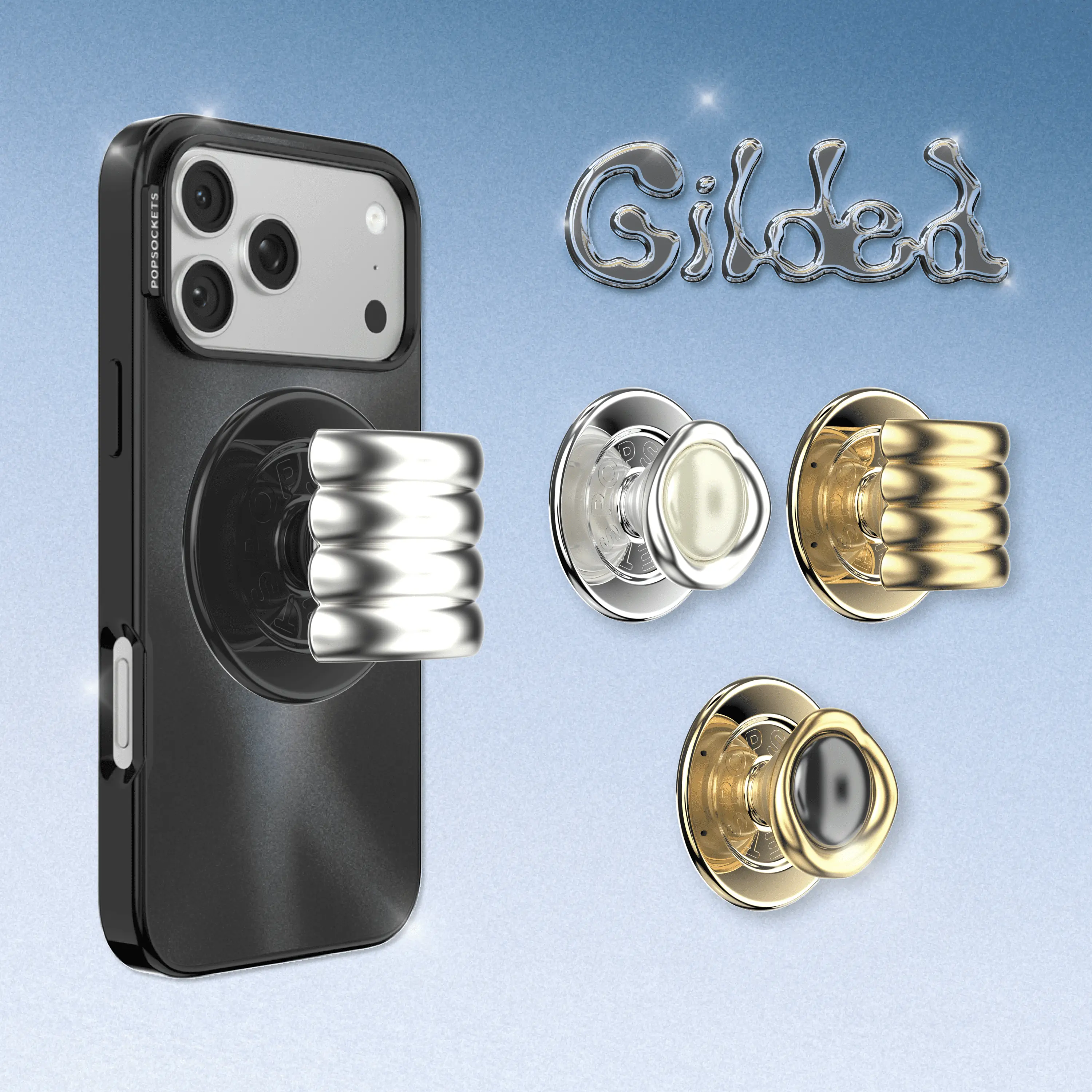 PopSockets Gilded PopGrip for MagSafe - Magsafe Fit PopGrip, Magnetic Phone Grip, Phone Stand, Popgrip Gilded