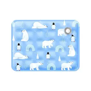 Summer Relief Ice Bear Cool Pet Pad for Dogs and Cats PVC and Fiber Material Square Comfortable Carton Mat Made in China