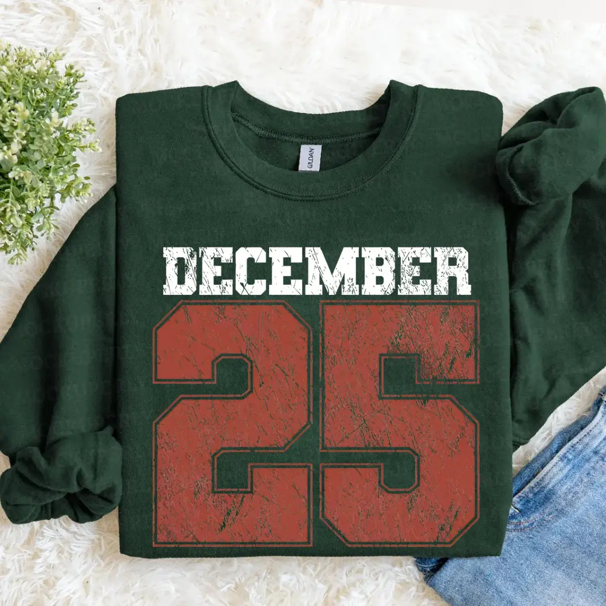 Retro Christmas Sweatshirt, December 25 Holiday Crewneck, Vintage Christmas Sweater for Women, Cozy Winter Sweatshirt, Festive Holiday Clothing, Cute Christmas Gift