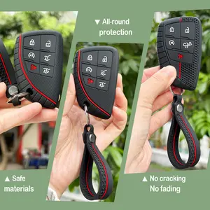 Silicone Key Cover, Car Key Accessory for Gmc Yukon, Chevrolet Suburban Tahoe, Buick Envision S Plus Avenir, Smart Keyless Entry Protection, Car Key Protector