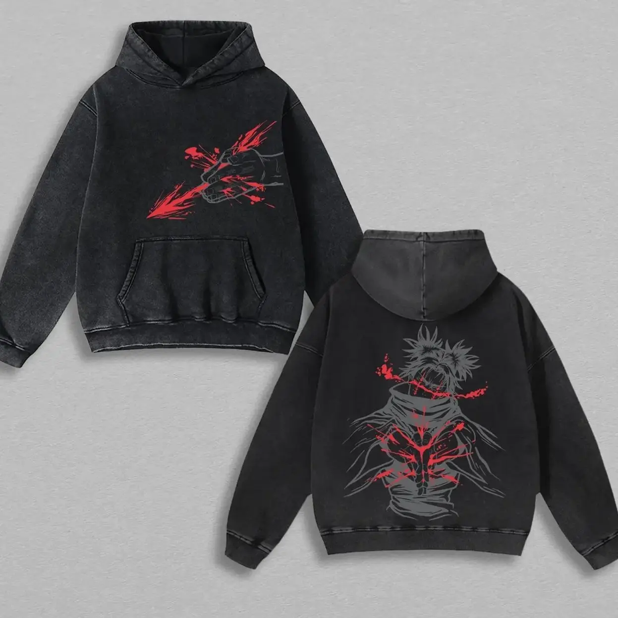 Choso Kamo Hoodie – JJK Merch Clothing Washed Cotton Hoodie. Premium oversized fit with vintage wash featuring Choso’s cursed technique. A must-have for Jujutsu Kaisen anime fans and streetwear lovers 88B