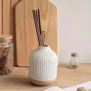 Elegant Ceramic Cylinder Vase, Waterproof Desktop Decorative Piece, Ideal for Flower Arrangements, Living Room, Office, Event Decoration