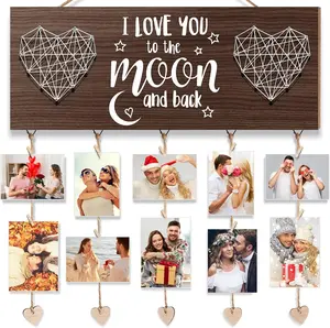 Anniversary Birthday Gifts for Him Boyfriend Christmas Gifts for Her Girlfriend, Romantic Picture Frame Anniversary Wedding  for Couples Wife Husband, I Love You to The Moon &  Photo Holder