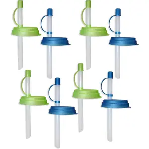 8 Count Sip and Seal Soda Straws for Canned Beverages