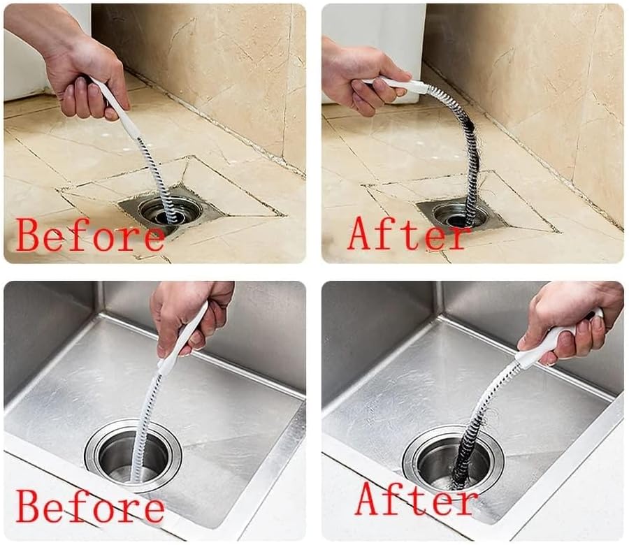 Pipe Dredging Brush Bathroom Hair Sewer Sink Cleaning Brush Drain Cleaner Clog Plug Hole Remover Sewer Pipeline Cleaning Tools