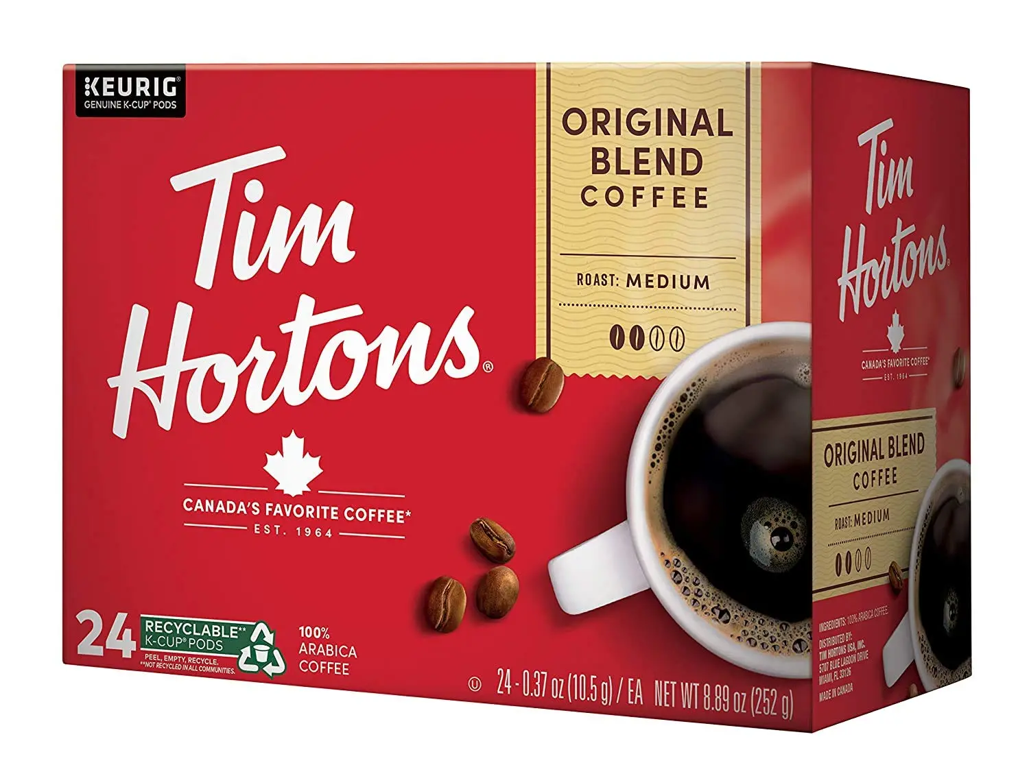 Original Blend, Medium Roast Coffee, Single-Serve K-Cup Pods Compatible with Keurig Brewers, 24 Count(Pack of 1)(Packaging may vary)