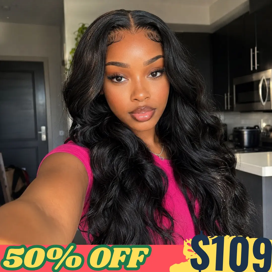 【Limited Stock】Sunber Affordable Body Wave 13x4 Lace Frontal Wigs Pre Cut Pre Bleached Pre Plucked With Drawstring Fit All Head Sizes Beginner Frienly For Women TikTokShopMadeMeBuyIt SoHoChic