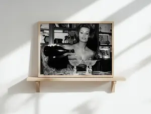 Sophia Loren Pouring Champagne, 1963 Hollywood Movie Poster