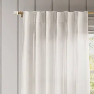 Light Filtering Pebbled Satin Curtain Panel - Threshold