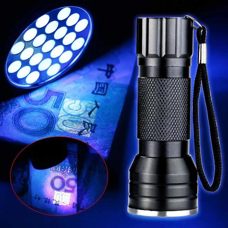 UV Flashlight Black Light Flashlight Ultraviolet LED Pet Urine Stains Detector