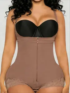 1 Count Women's Postpartum Essentials Colombian Shapewear, Fajas, Compression Body Shaperwear, Solid Color Shaperwear Bodysuit, Professional Body Shaper for Smooth Curves, Versatile Shaperwear Jumpsuit Foundation, Suitable For Daily Or Party