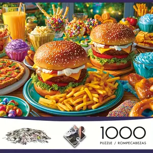 S&H 300/500/1000 Piece High Difficulty Puzzle |   Durable wooden material, high-end, interactive entertainment game, mixed colors, rectangular shape, suitable for home leisure and entertainment, or can be added as a photo frame to become a wall painting,